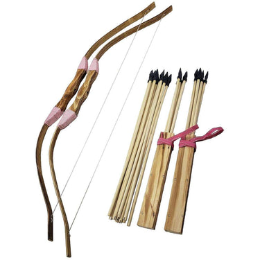 Adventure Awaits Rubber Handmade Wooden Bow And Arrow Toy Set for Kids