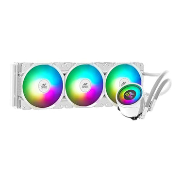 Ant Esports ICE 360mm Addressable RGB 2600 RPM AIO CPU Liquid Cooler (White)