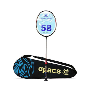 Apacs Feather Weight 55 Badminton Racket (Black Red)