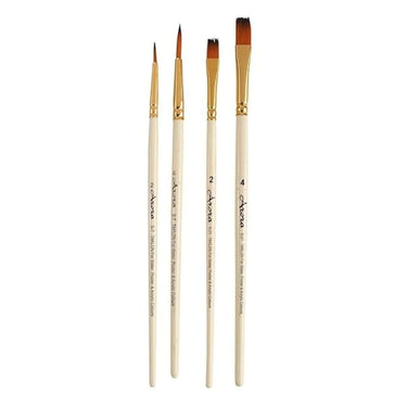 Arora 4pc Round and Flat Mix Painting Brush Set