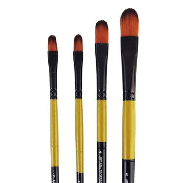 Art Asia Set of 4 Filbert Brushes in Synthetic Bristle