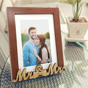 Art Street MR and MRS Table Photo Frame (Brown)