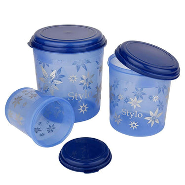 Asian Plastic Airtight Round Storage Containers Set of 3