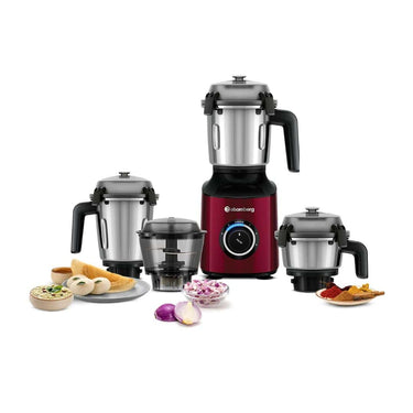 Atomberg Zenova Mixer Grinder with Unique Coarse Mode 4 Jars (Red Wine)