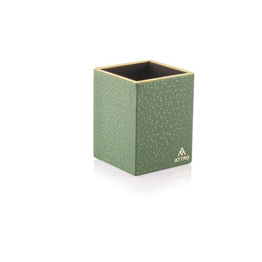 Attro Wooden Designer Pencil and Pen Holder Olive Green