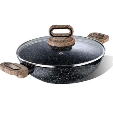 BERGNER Ultimate Forged NonStick 24 cm Kadai with Glass Lid