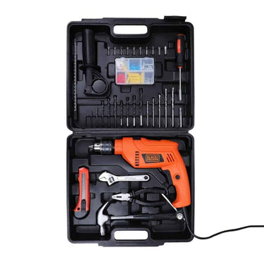 BLACK DECKER HD555KMPR B1 550Watt Hammer Drill and Hand Tools Kit