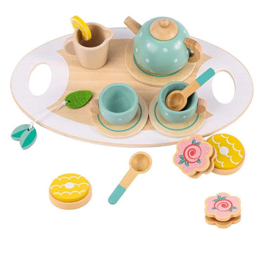 BLiSS HUES Wooden Tea Party Kitchen set(14 Pcs )