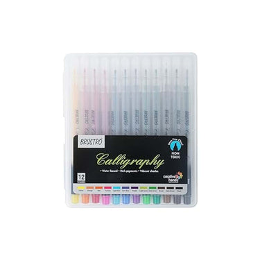 BRUSTRO Calligraphy Pen Set of 12 Colours