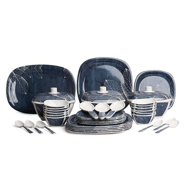 Bataniya Melamine Dinner Set Of 40 Blue