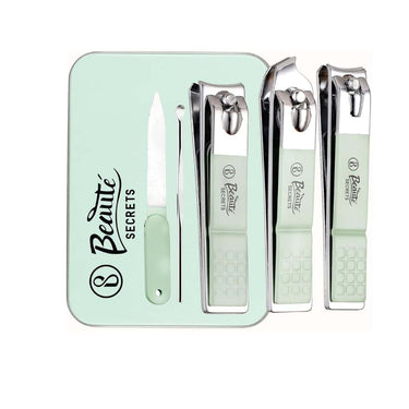 Beauté Secrets Nail Clippers 5 Pcs Set (Sea Green)