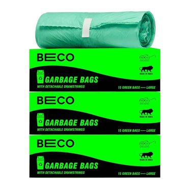 Beco Eco Friendly Garbage Bags for Dustbin 45 Pcs Large 24 X 32 Inches (Pack of 2)