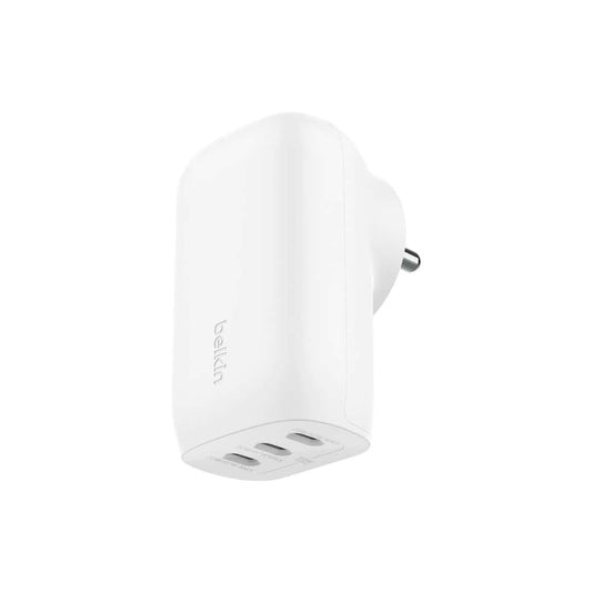 LXINDIA Mobile Charger Belkin 67W Triple USB C Pps Pd Wall Charger for Smartphone (White)