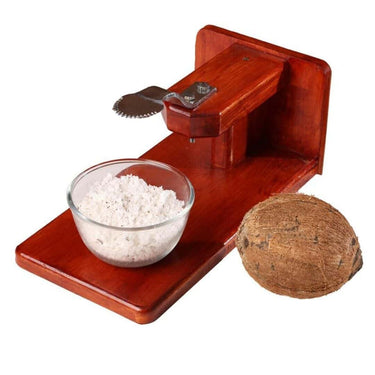 Bmado Homefull Polished Wooden Table Top Coconut Scraper