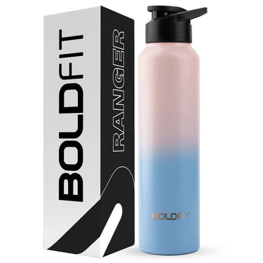 Boldfit Pink Blue Water Bottles Stainless Steel Water Bottle