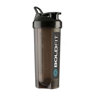 Boldfit Plastic Gym Typhoon Shaker Bottle 700Ml Black