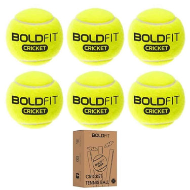 Boldfit Tennis Ball for Cricket Soft Tennis Balls Pack of 6