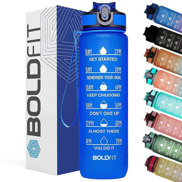 Boldfit Water Bottles 1 Litre Sipper Blue