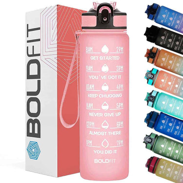 Boldfit Water Bottles 1 Litre Sipper Pink