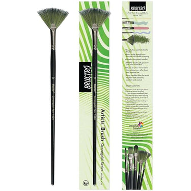 Brustro Artists Greengold Acrylic Brush Fan Series 1800  Size  12