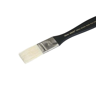 Brustro Artists White Bristle Wide Flat Brush Series 1002 Size  25MM (for Oil and Acrylic)