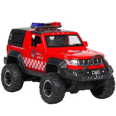 CLUBX Pull Back Vehicles Alloy Police Jeep