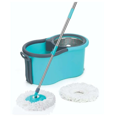 COSTEM Spin Mop with Wheels and Stainless Steel Wringer