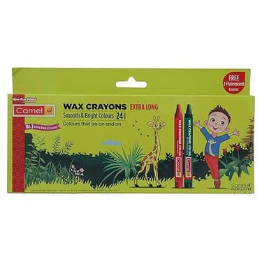 Camlin Camel Extra Long Wax Crayons 24 Shades