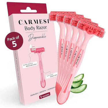 Carmesi Disposable Body Razors for Women Pack of 5