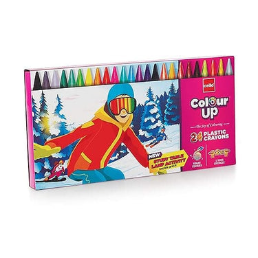 Cello ColourUp Plastic Crayons Pack of 24 bright shades