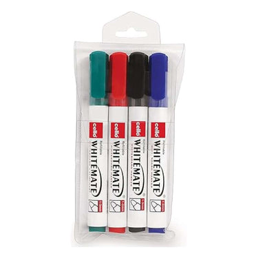 Cello Whitemate Whiteboard Markers Set Of 4  (Pack of 2)