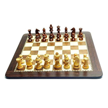 Chess Board Set Big Size Rosewood and Maple Finish (18 Inches)