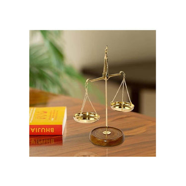 CraftHut Metal Brass Tarazu Showpiece Symbol of Law and Justice