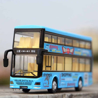 DARVICE Long Double Decker Bus Blue