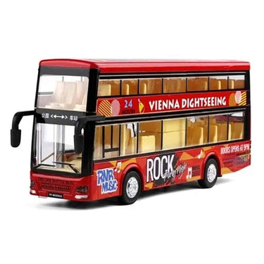 DARVICE Long Double Decker Bus Red