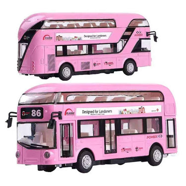 DEOXY Diecast Double Decker London Bus Pink