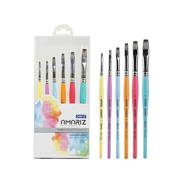 DOMS AMARIZ Candy Brush Flat Set of 6