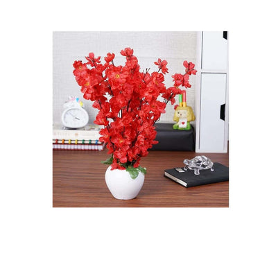 Dekorly Faux Mini Flowers Indoor Plastic Flowers Red