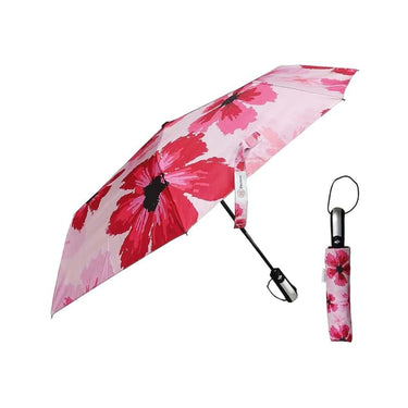 Destinio Umbrella for Women 3 Fold UV Coated(Printed Pink)