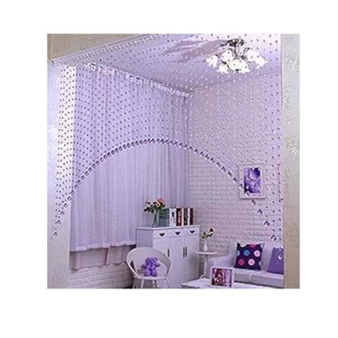 Discount4product Acrylic Solid Curtains 3 Feet Purple Pack of 10 lined