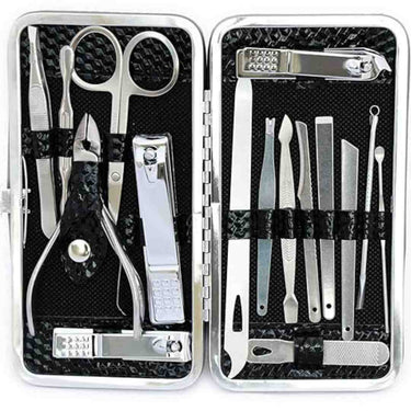 DnS Manicure Pedicure Set Nail Clippers Kit of 16Pcs