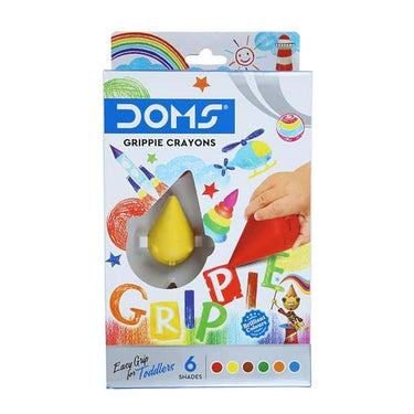 Doms 6 Shades Grippie Crayons Box Pack