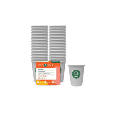 ECO SOUL 100 Count Biodegradable Paper Cups