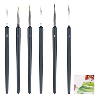 ELEPHANTBOAT 6PC Paint Brushes Set with Nylon Hair Detailing Brush for Painting