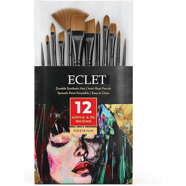 Eclet Craft Painting Brushes Set of 12