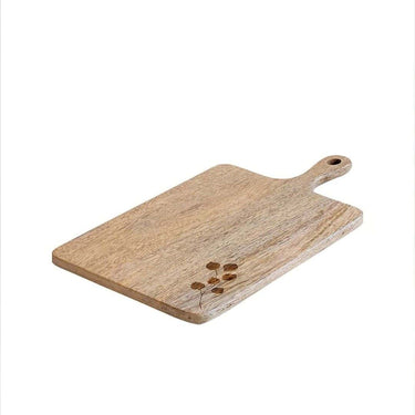 Ellementry Leafy Twig Wooden Chopping Board (14.6X7.8 Inch)