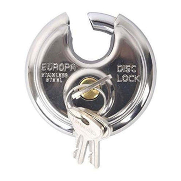 Europa P 170 Ss Hardened Thicker Shackle Disc Keypad Lock with 3 Keys (Silver) Stainless Steel