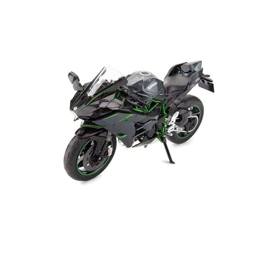 FEXXA Police Motorcycle Toy Pull Back with Music Lighting(Big Ninja Bike Black)