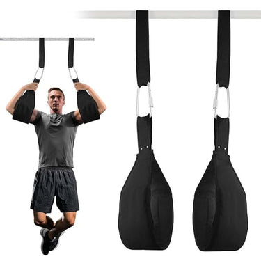 FItcozi Hanging Straps Knee Up Ab Straps Hanging Straps for Pull up (Black)