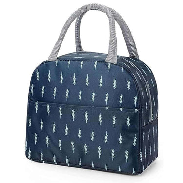 FLYNGO Insulated Lunch Bag (Blue Leaf) (Blue)